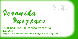 veronika musztacs business card